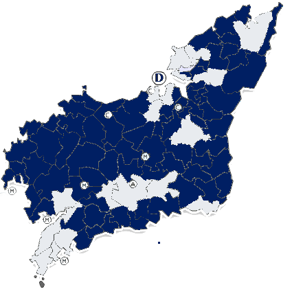 Mapa de las Entidades Locales con Sede Electrónica de la Provincia